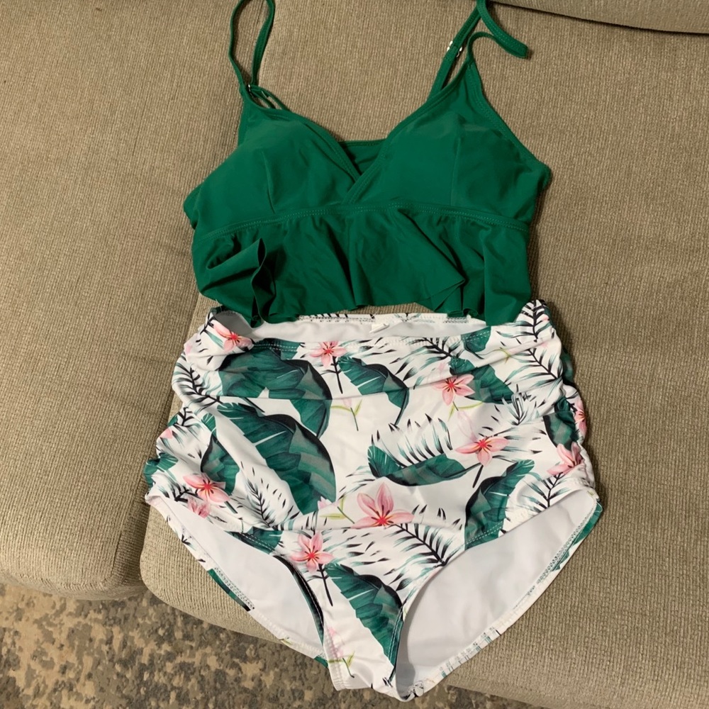 High waisted bottom bottom with top